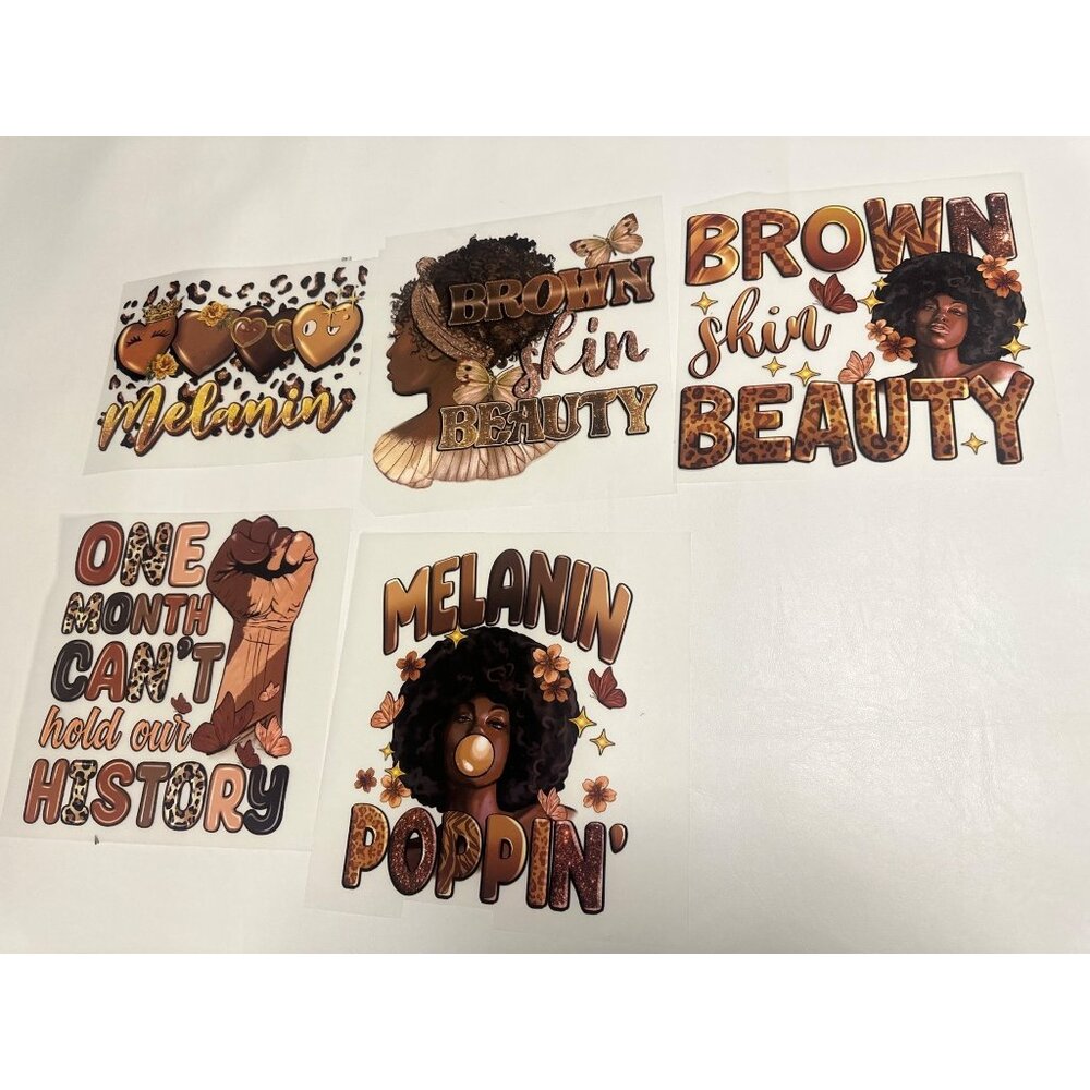 30 pcs iron on transfers, Style: Black Educator, for clothes or bags, NEW - Picture 2 of 8